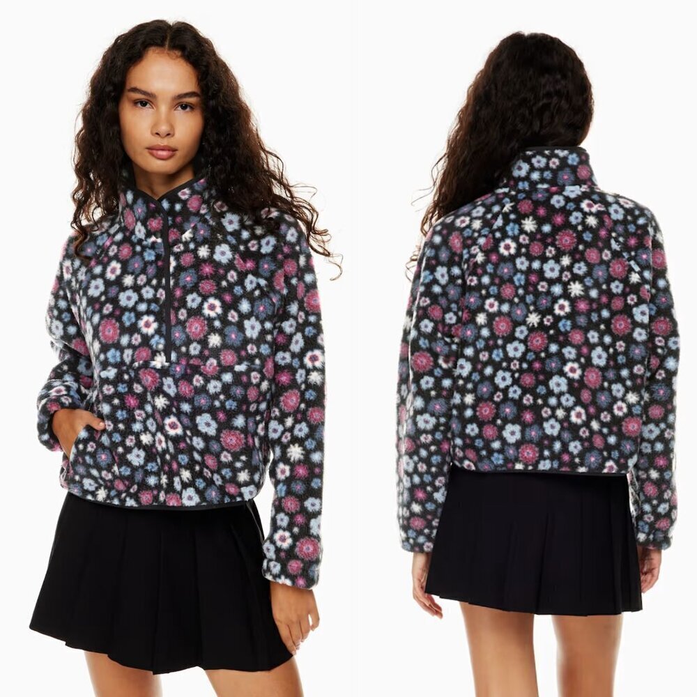 Sunday Best Black Azurine Blue Mock-Neck Fleece Snowbank Sweatshirt nbnn